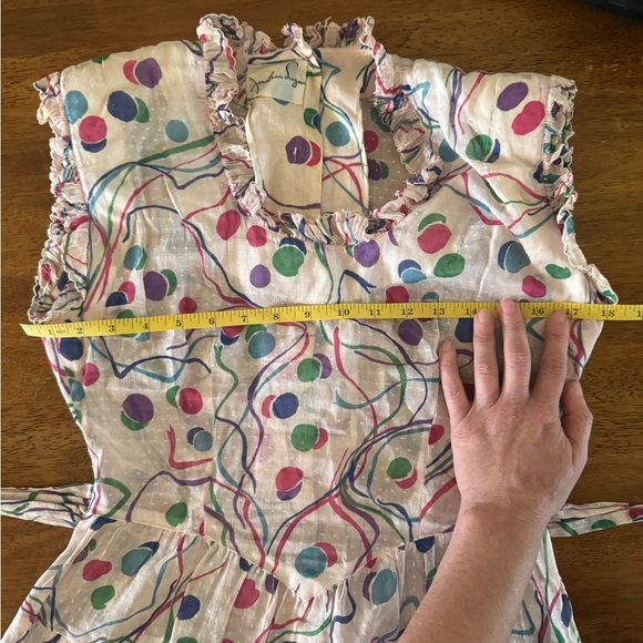 40s VTG Confetti Novelty Print Dress - Picture 9 of 12